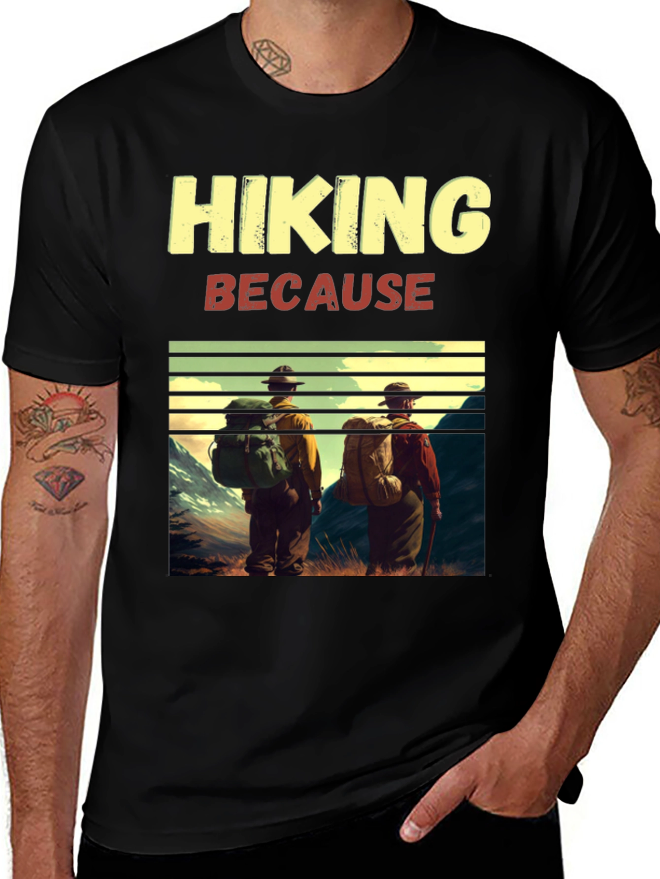 Hiking T-Shirt - Because Adventure Awaits