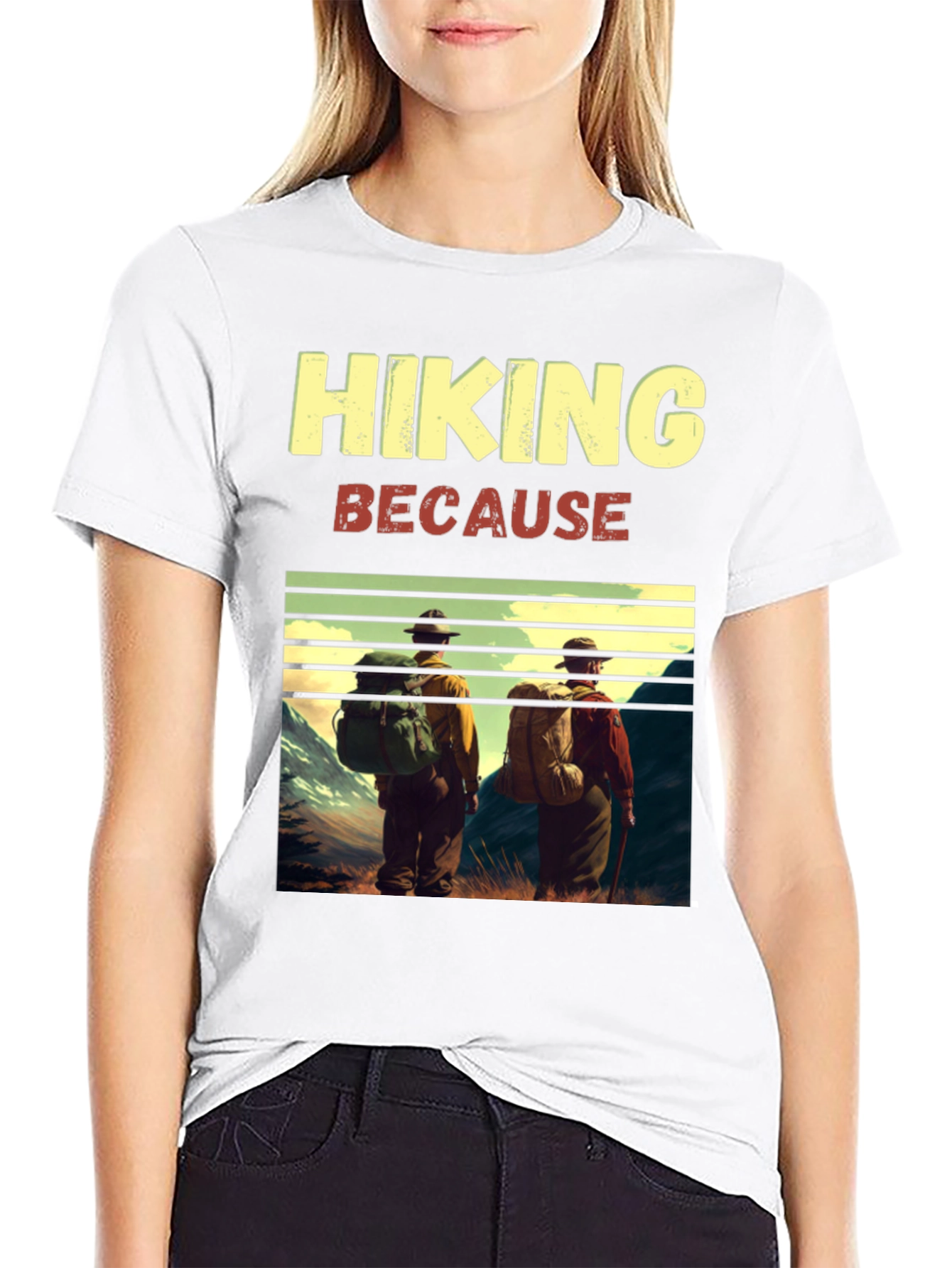 Hiking T-Shirt - Because Adventure Awaits
