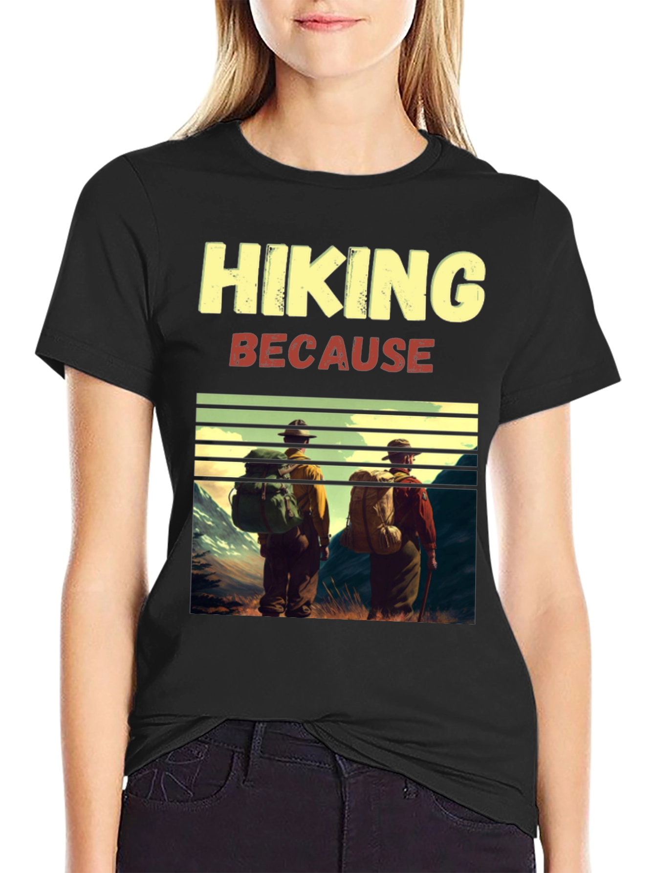 Hiking T-Shirt - Because Adventure Awaits