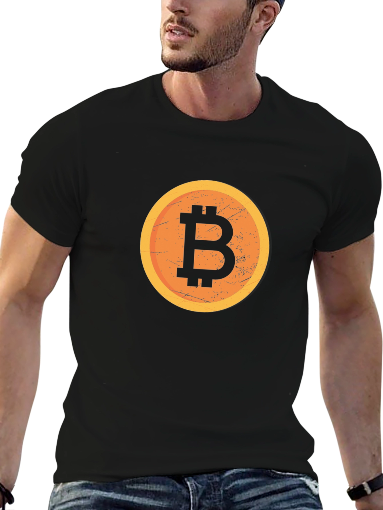 Bitcoin Logo Graphic Black T-Shirt