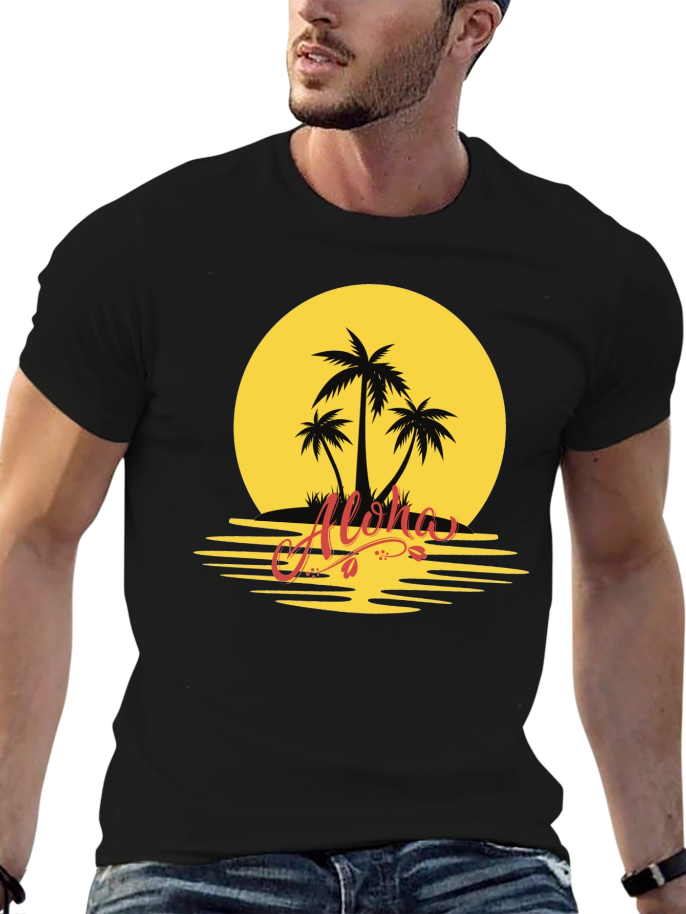 Aloha Sunset Graphic Tee - Island Vibes