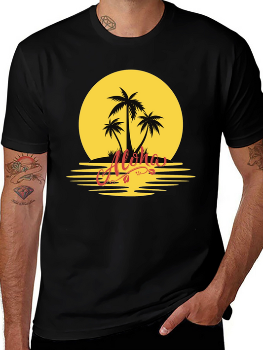 Aloha Sunset Graphic Tee - Island Vibes