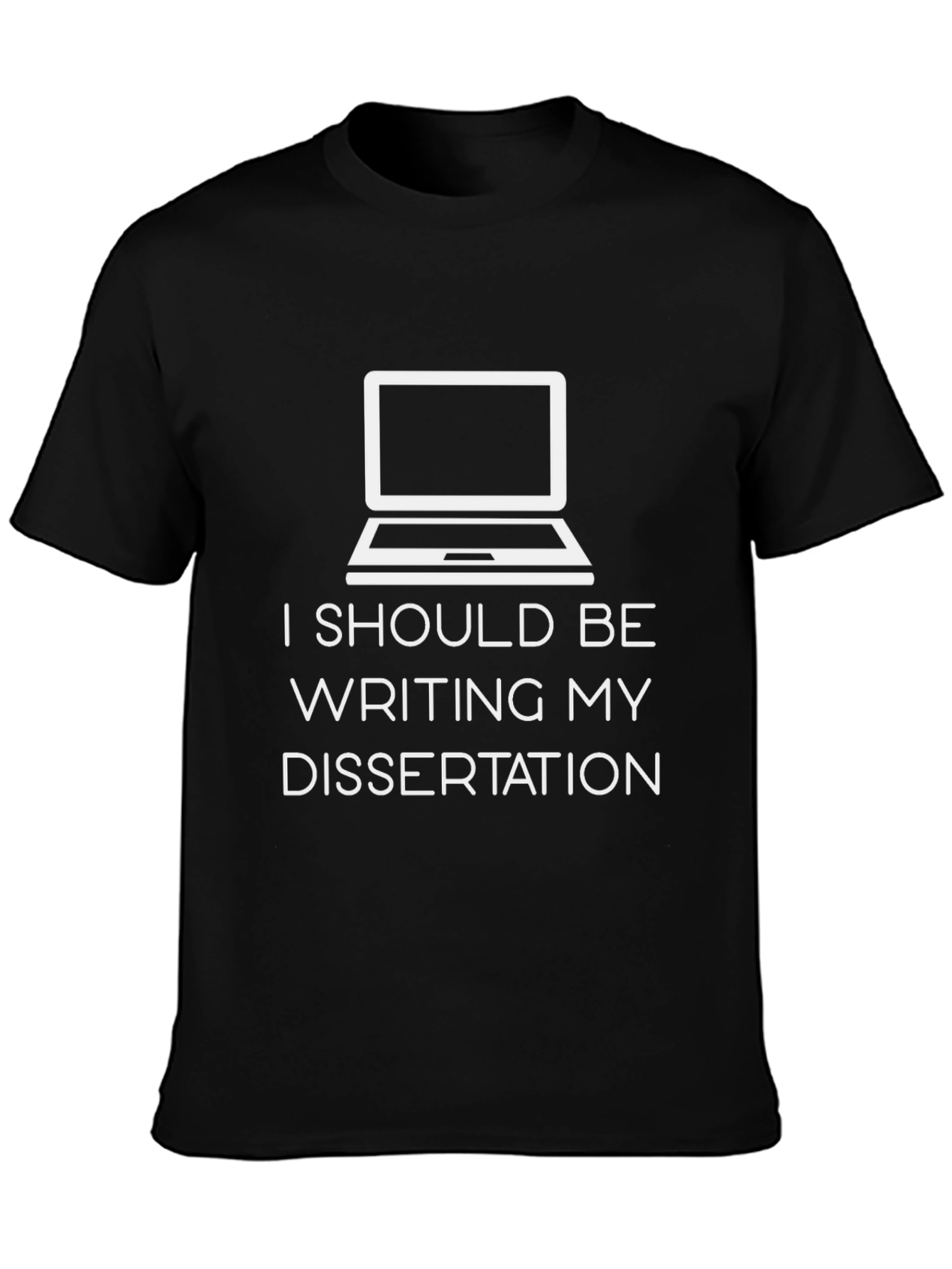 Funny Dissertation T-Shirt - Laptop Design