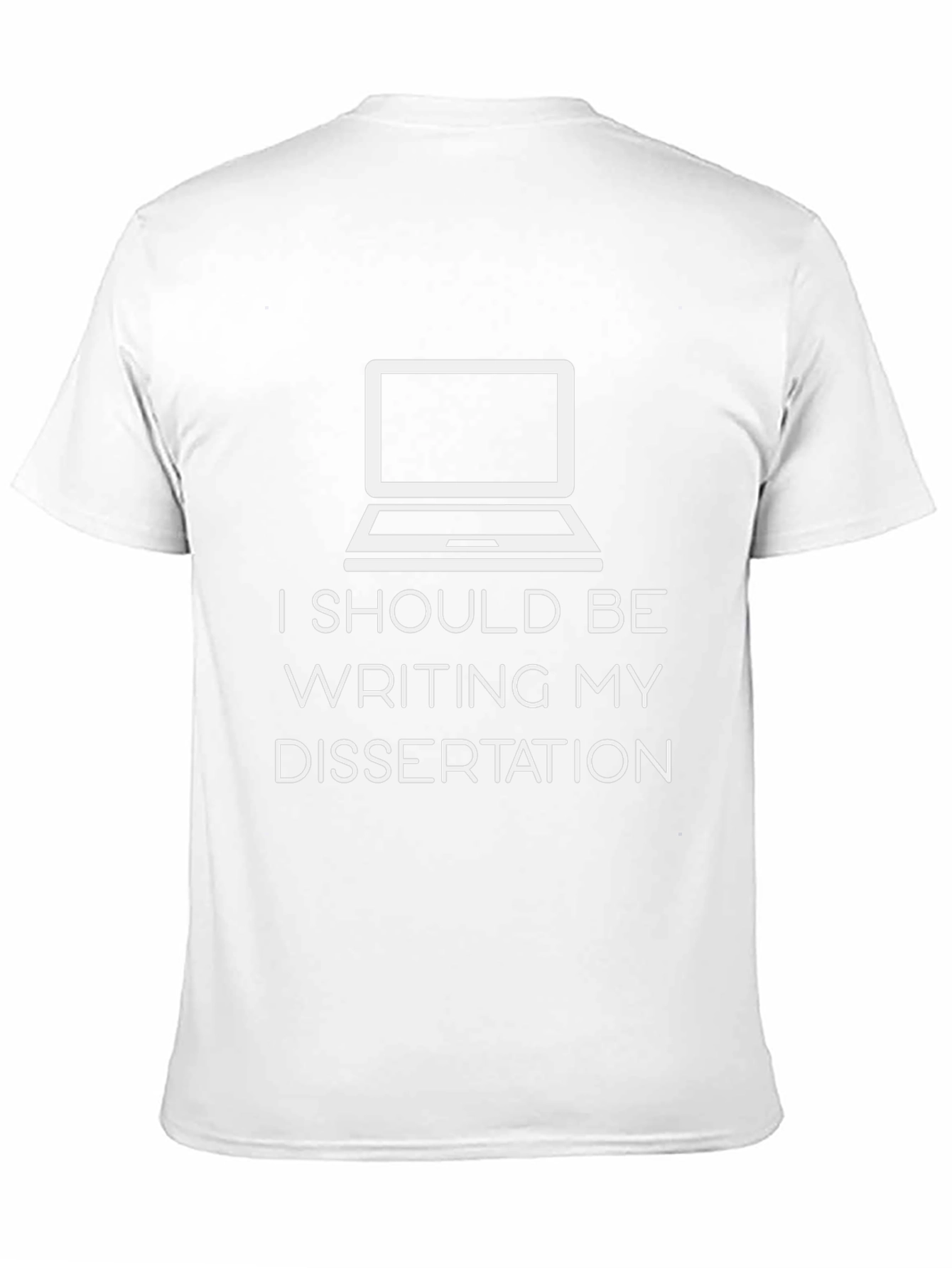 Funny Dissertation T-Shirt - Laptop Design