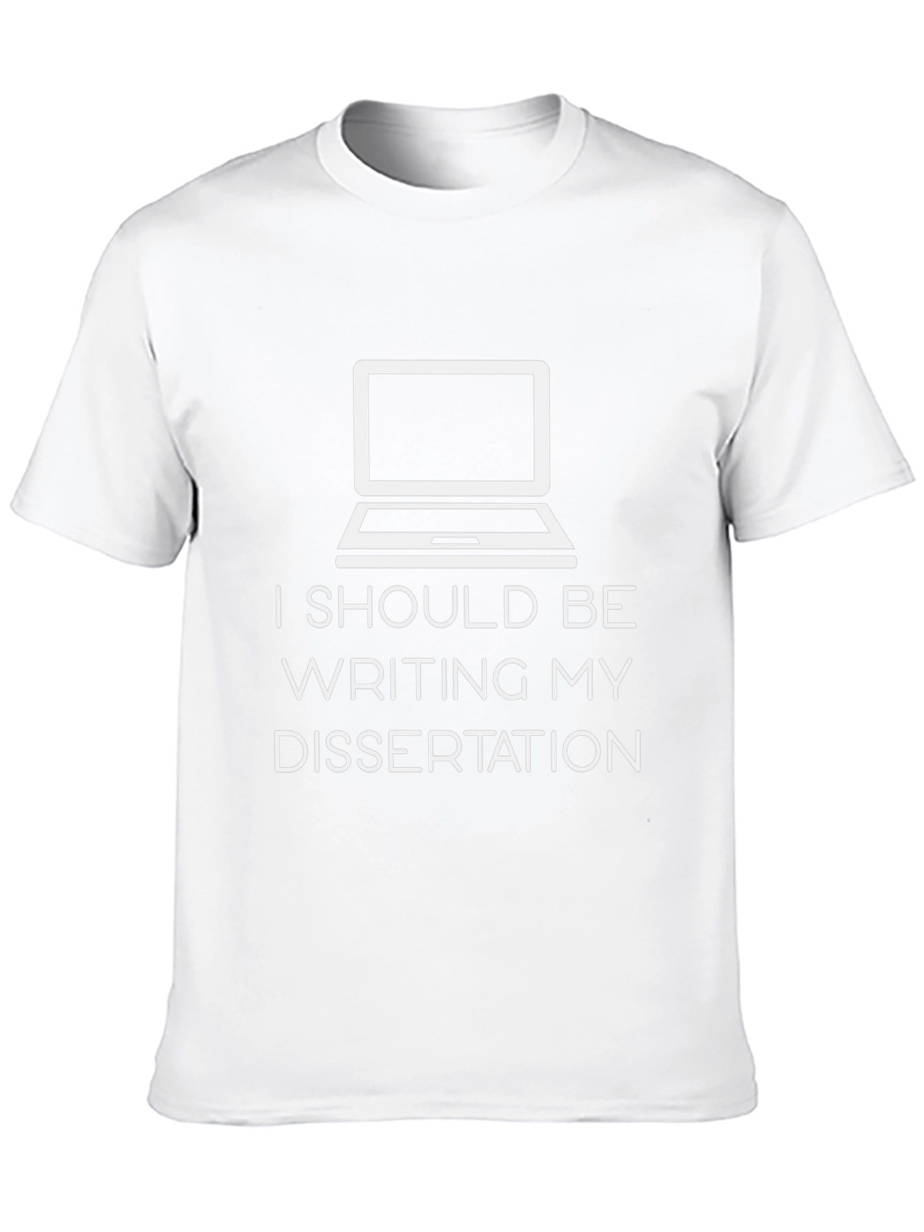 Funny Dissertation T-Shirt - Laptop Design