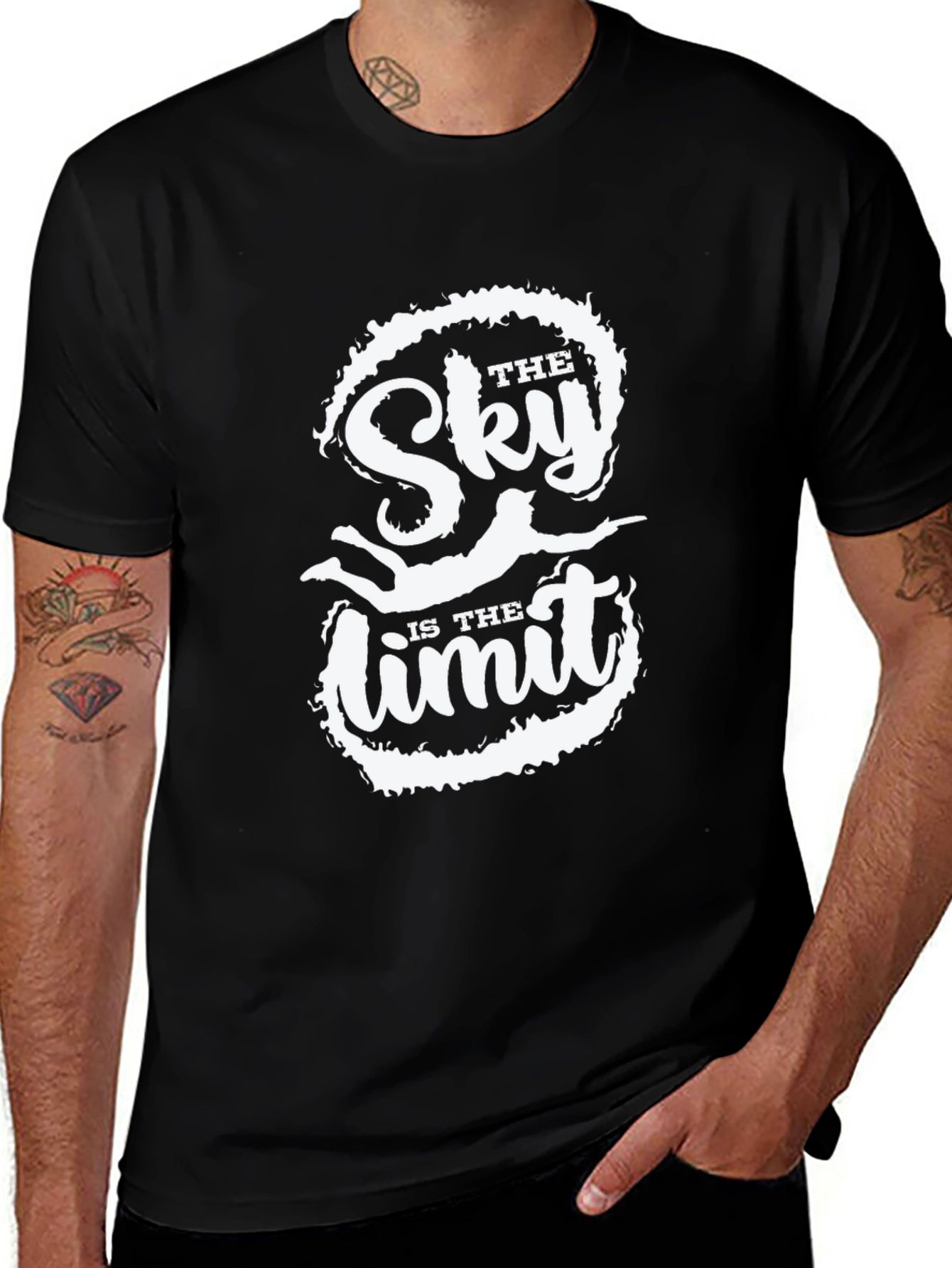 The Sky Is The Limit Black Graphic Tee