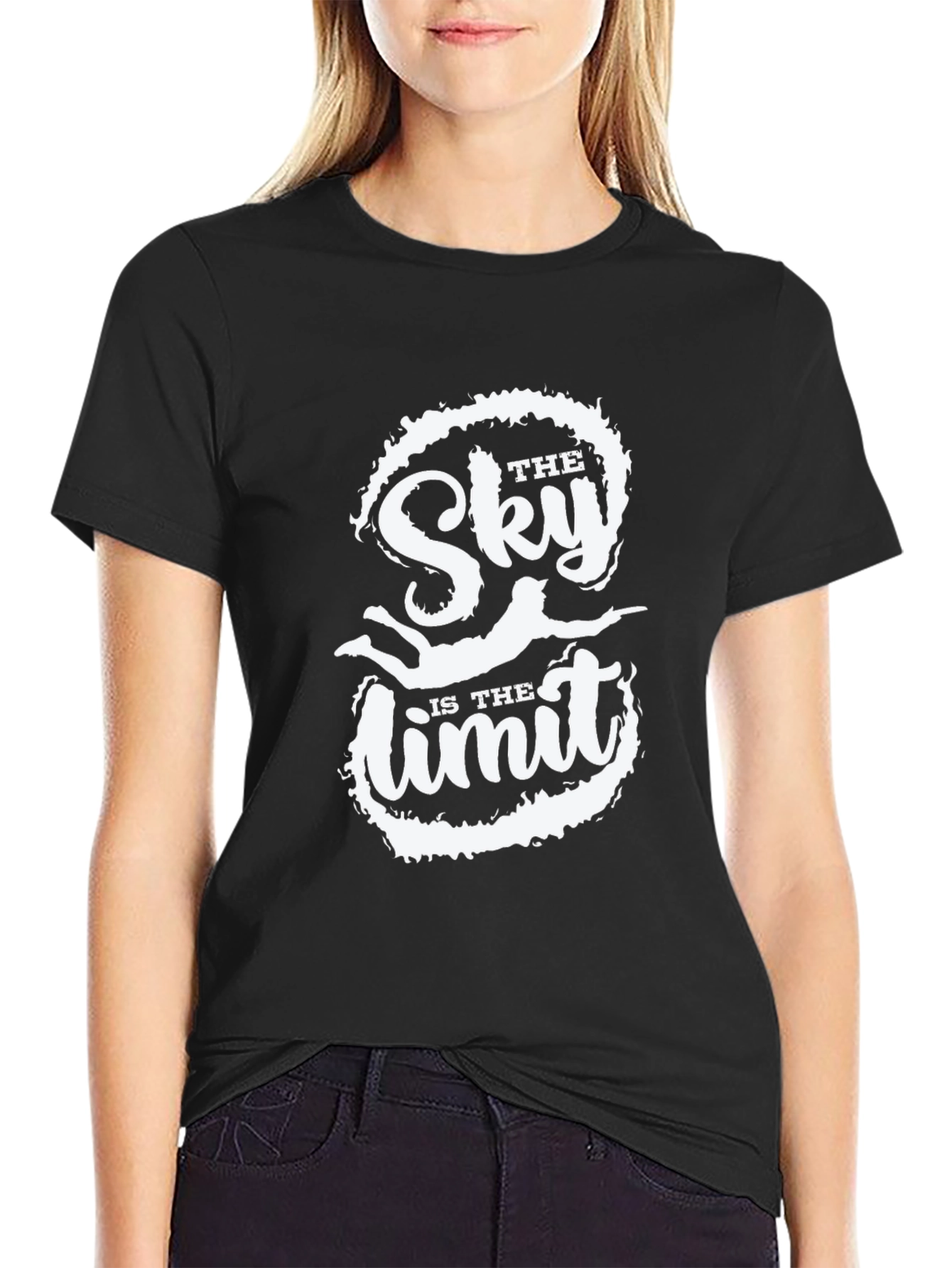 The Sky Is The Limit Black Graphic Tee