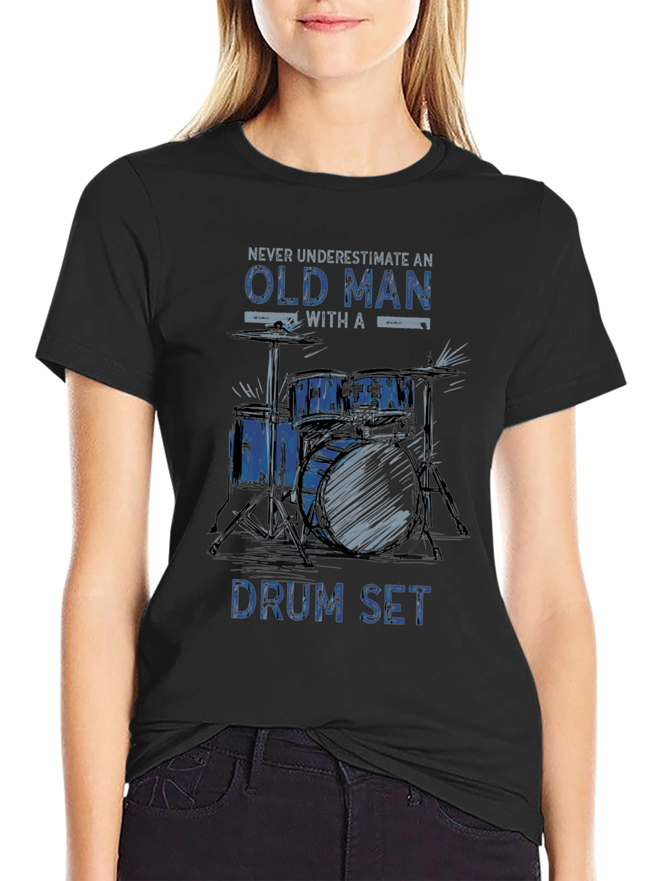 Old Man Drum Set T-Shirt
