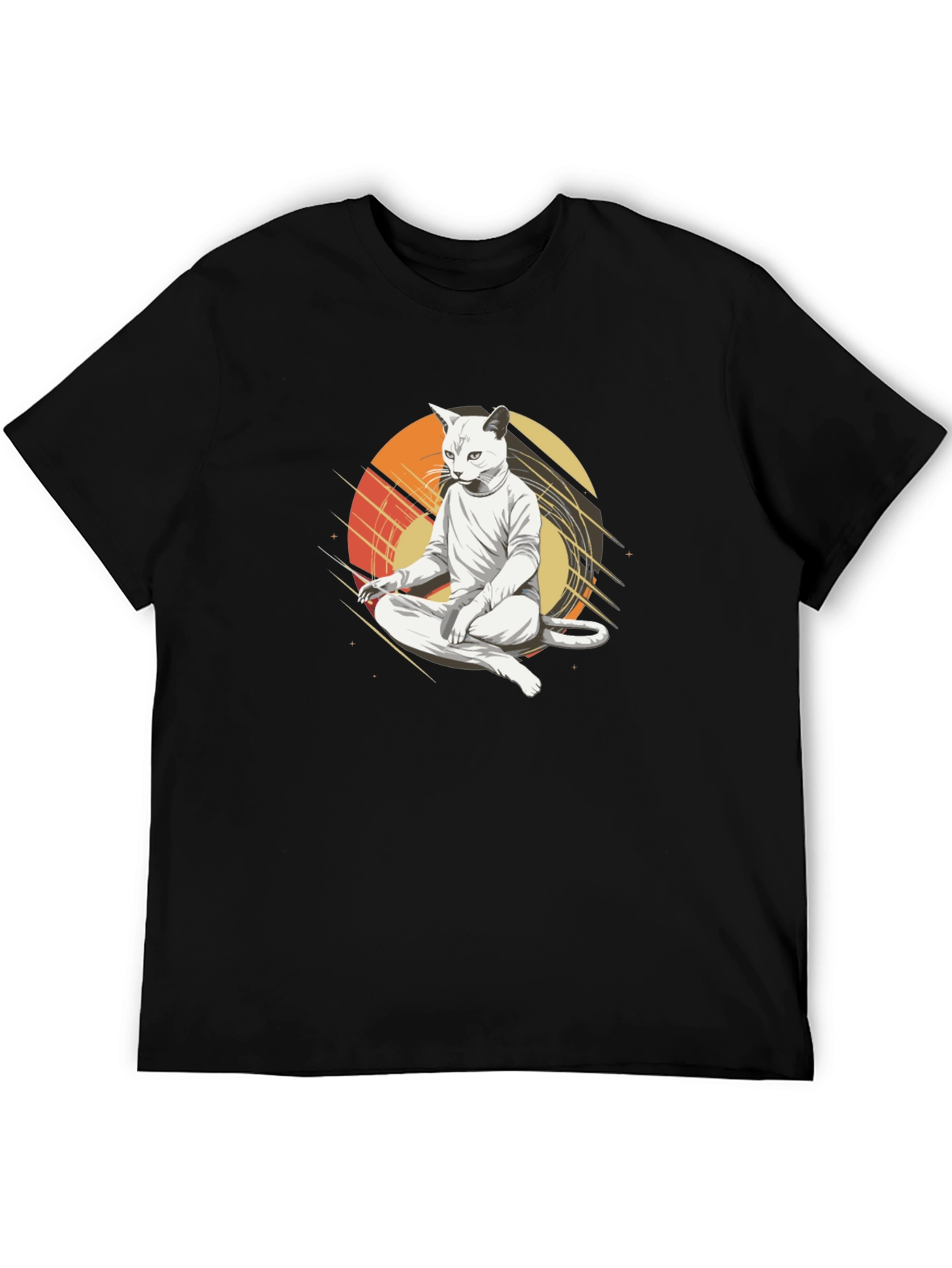 Zen Cat T-Shirt - Meditating Feline Tee