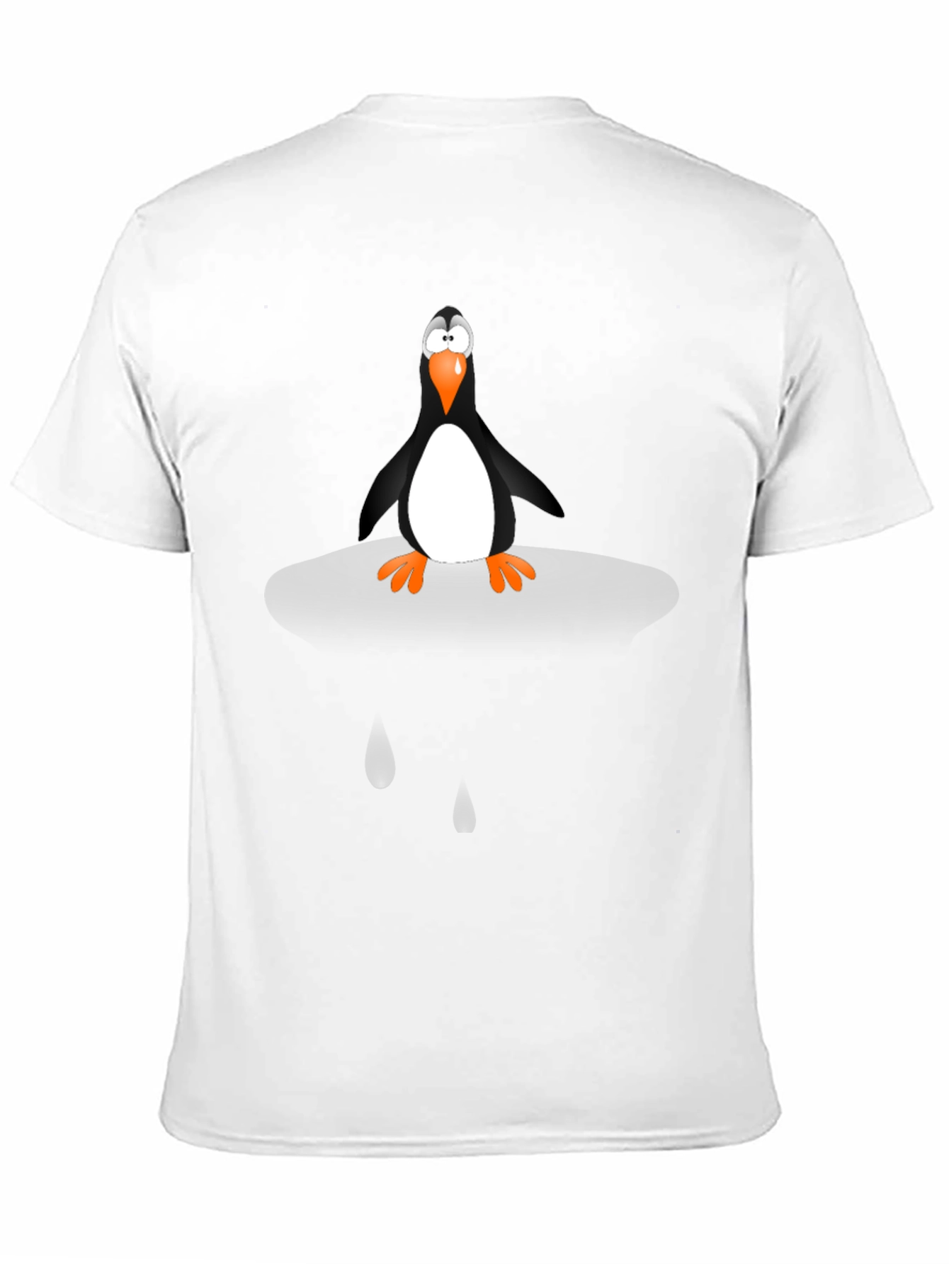 Penguin Cartoon Graphic Tee - Unisex Black T-Shirt