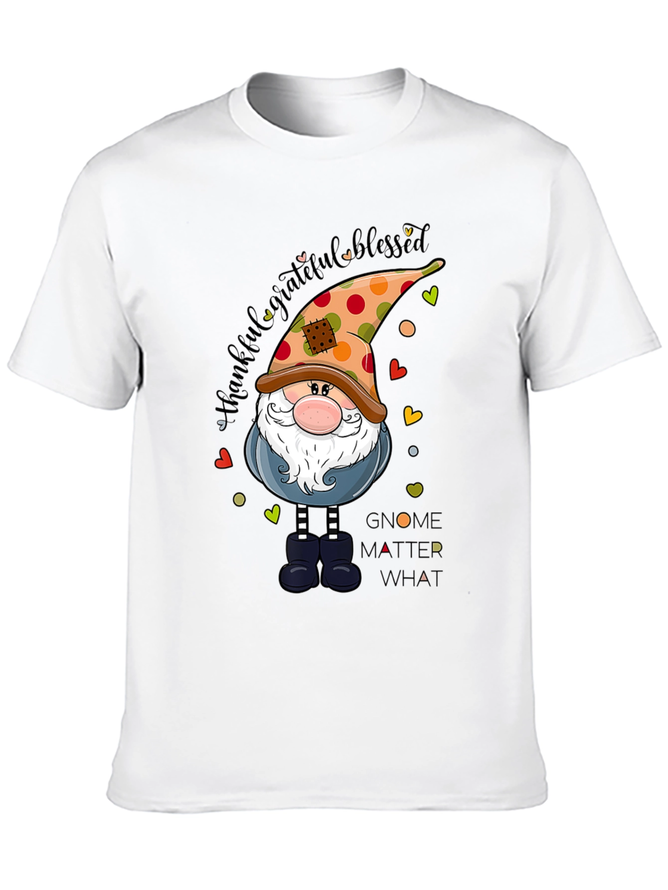 Thankful Grateful Blessed Gnome T-Shirt