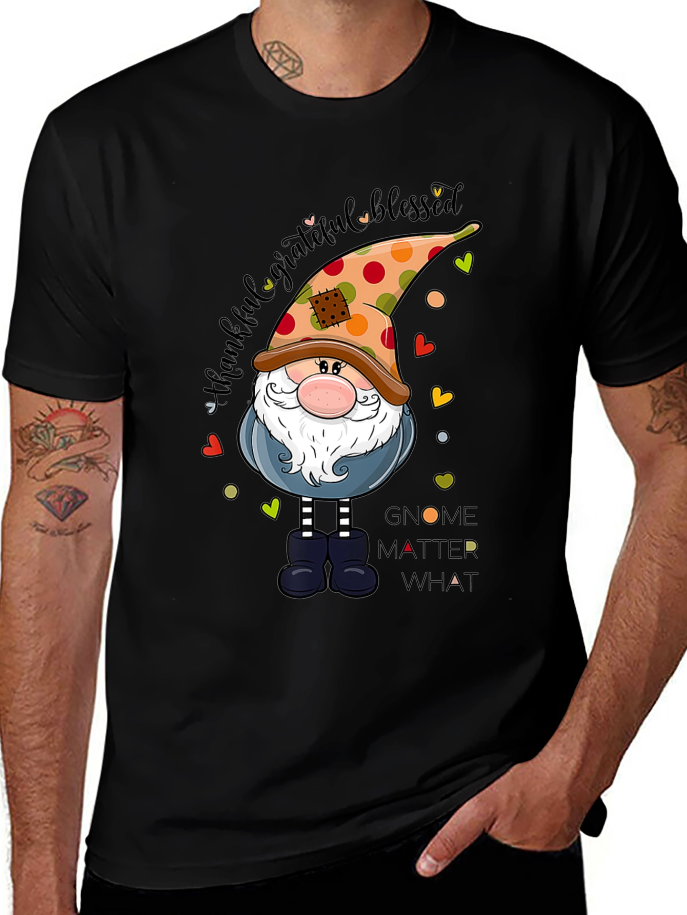 Thankful Grateful Blessed Gnome T-Shirt