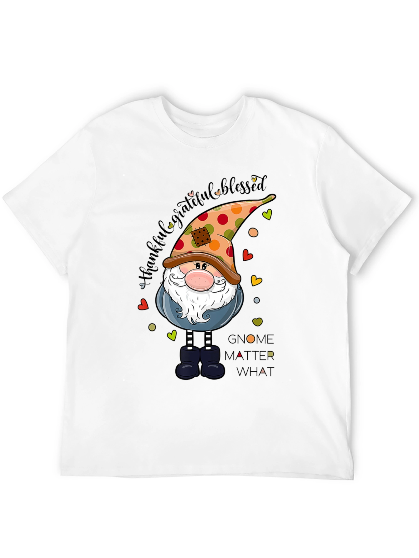Thankful Grateful Blessed Gnome T-Shirt