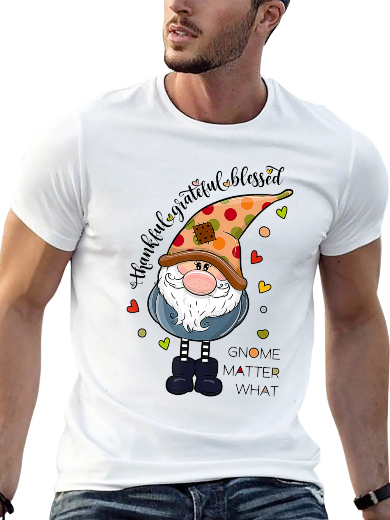 Thankful Grateful Blessed Gnome T-Shirt