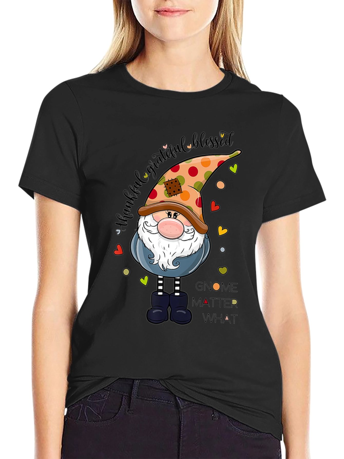 Thankful Grateful Blessed Gnome T-Shirt