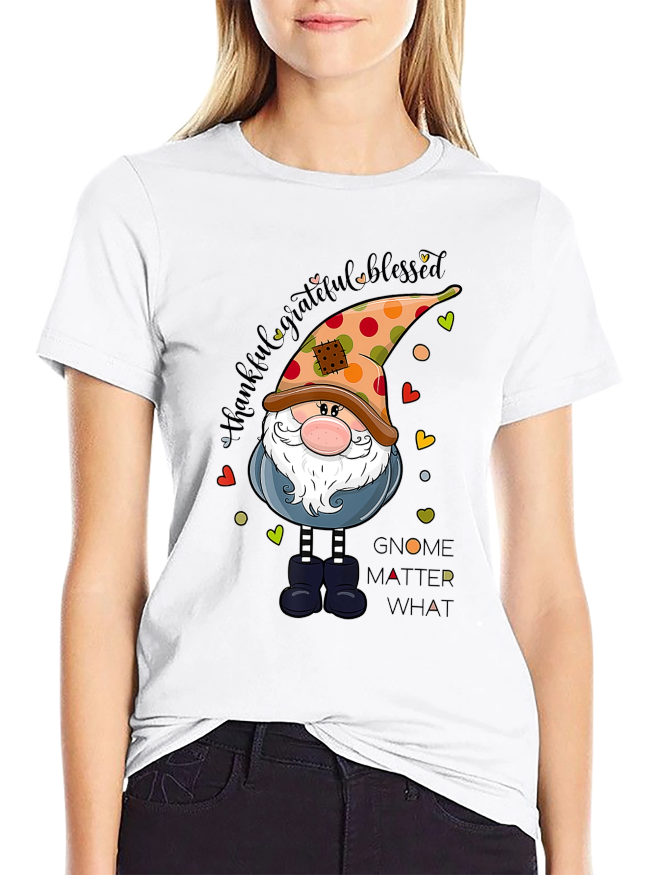 Thankful Grateful Blessed Gnome T-Shirt