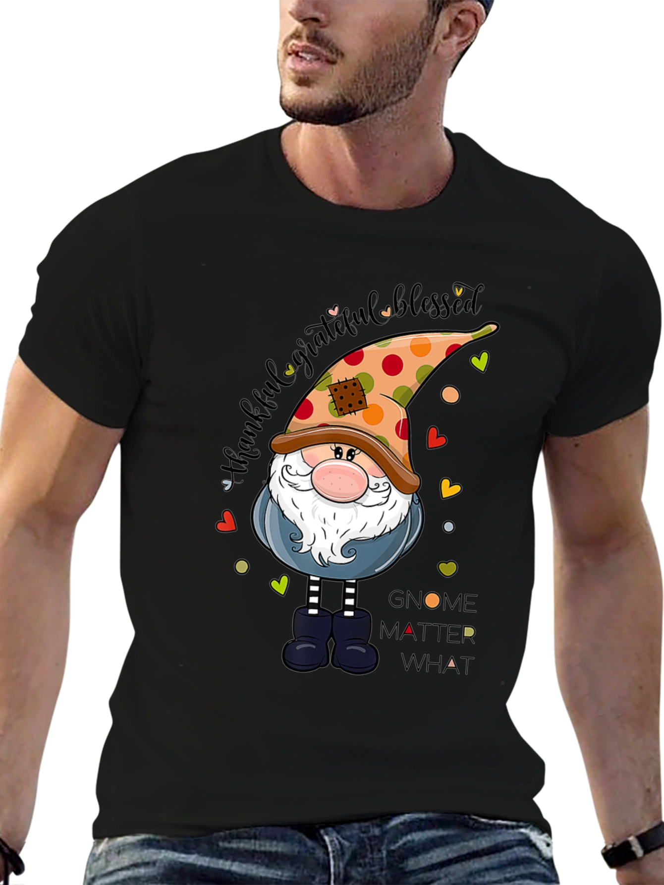 Thankful Grateful Blessed Gnome T-Shirt