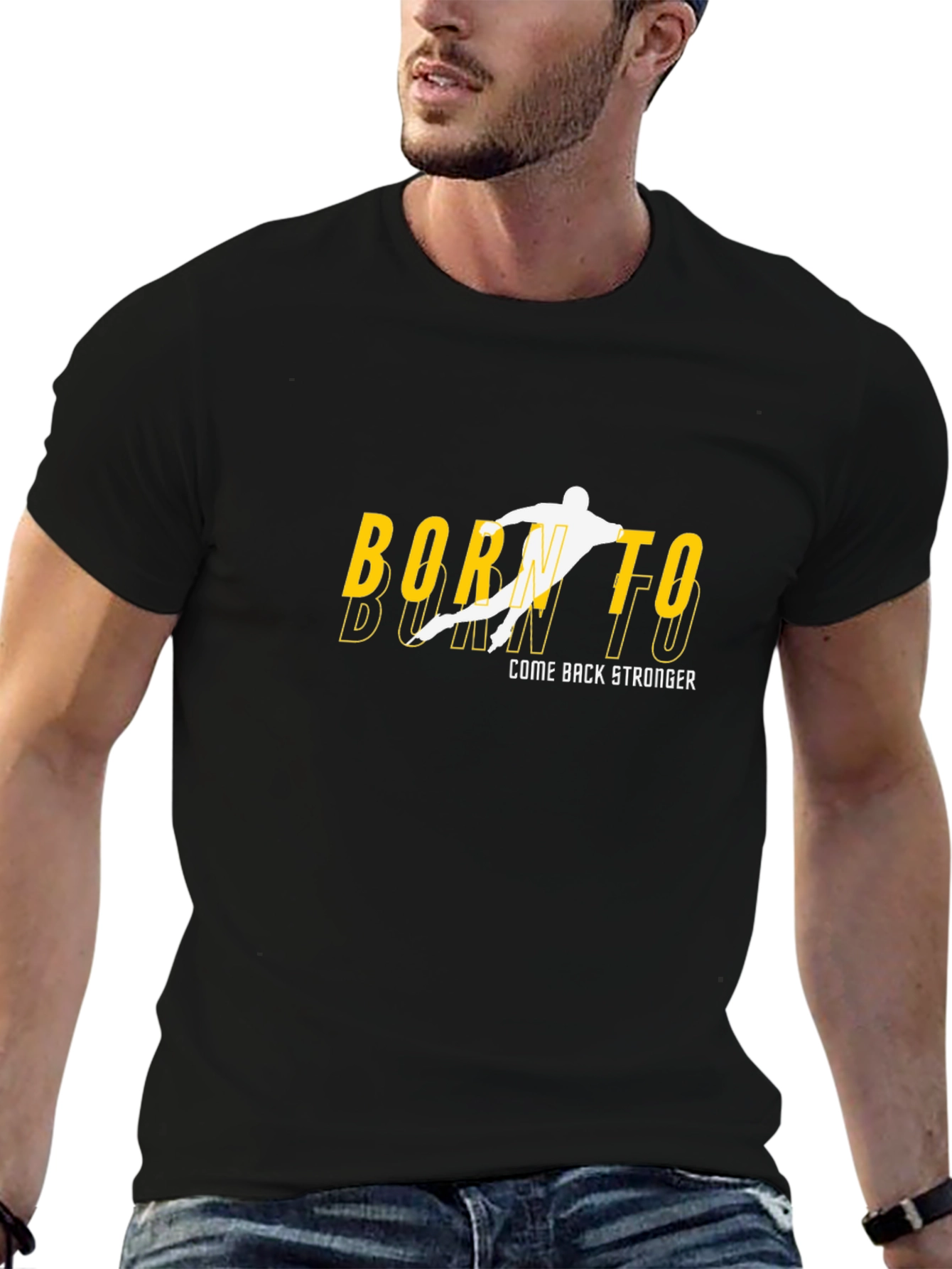 Born To Come Back Stronger Black T-Shirt