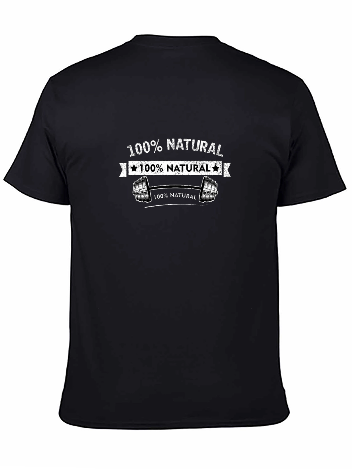 100% Natural Graphic T-Shirt - Bodybuilding Fitness Tee