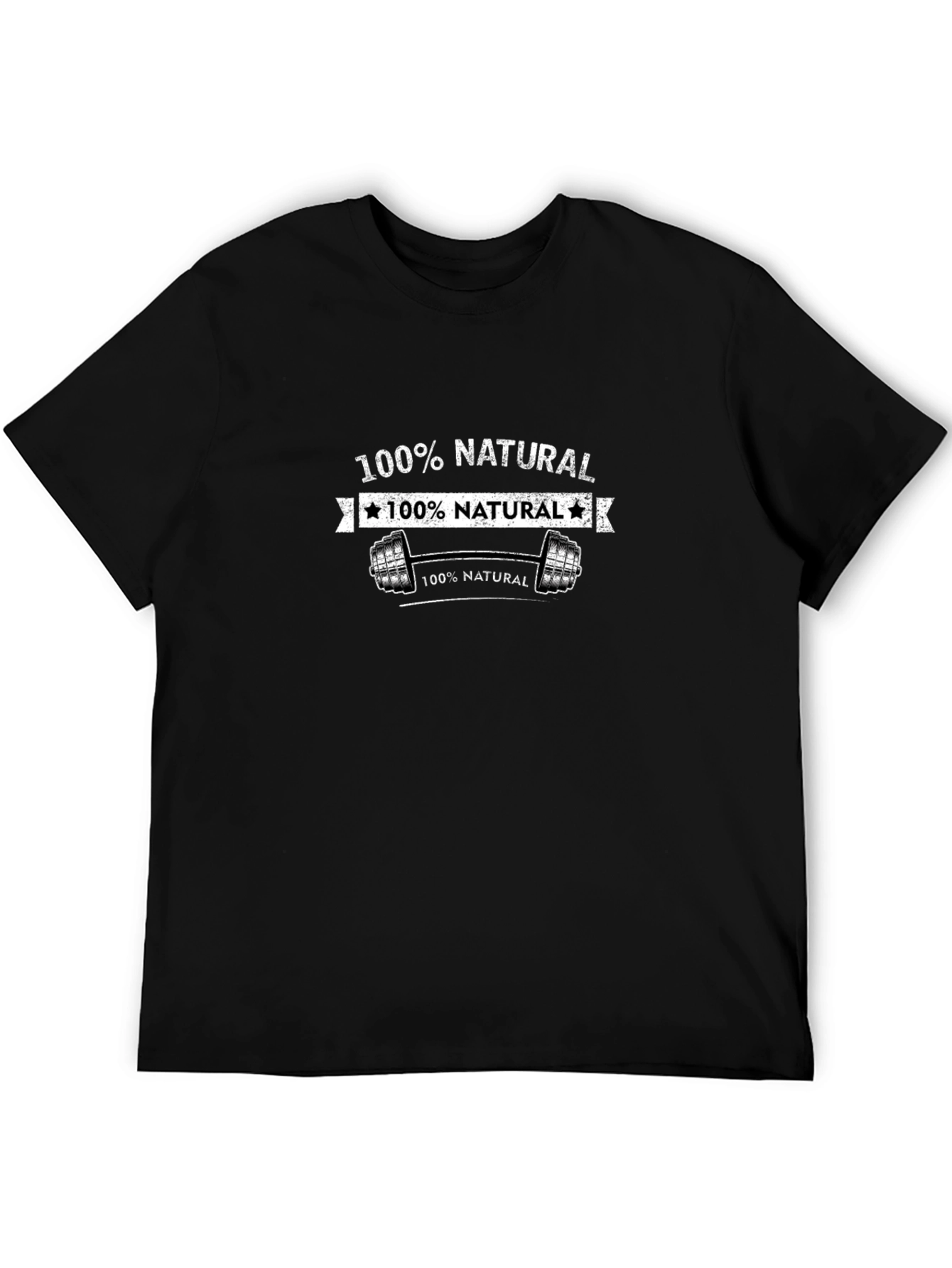 100% Natural Graphic T-Shirt - Bodybuilding Fitness Tee