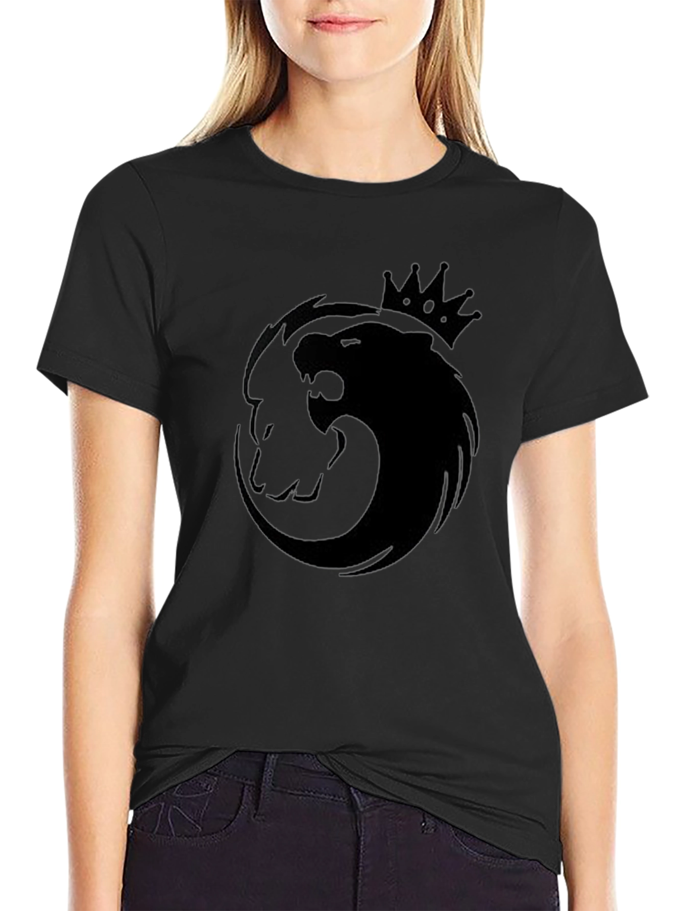 King Lion Graphic T-Shirt - Black