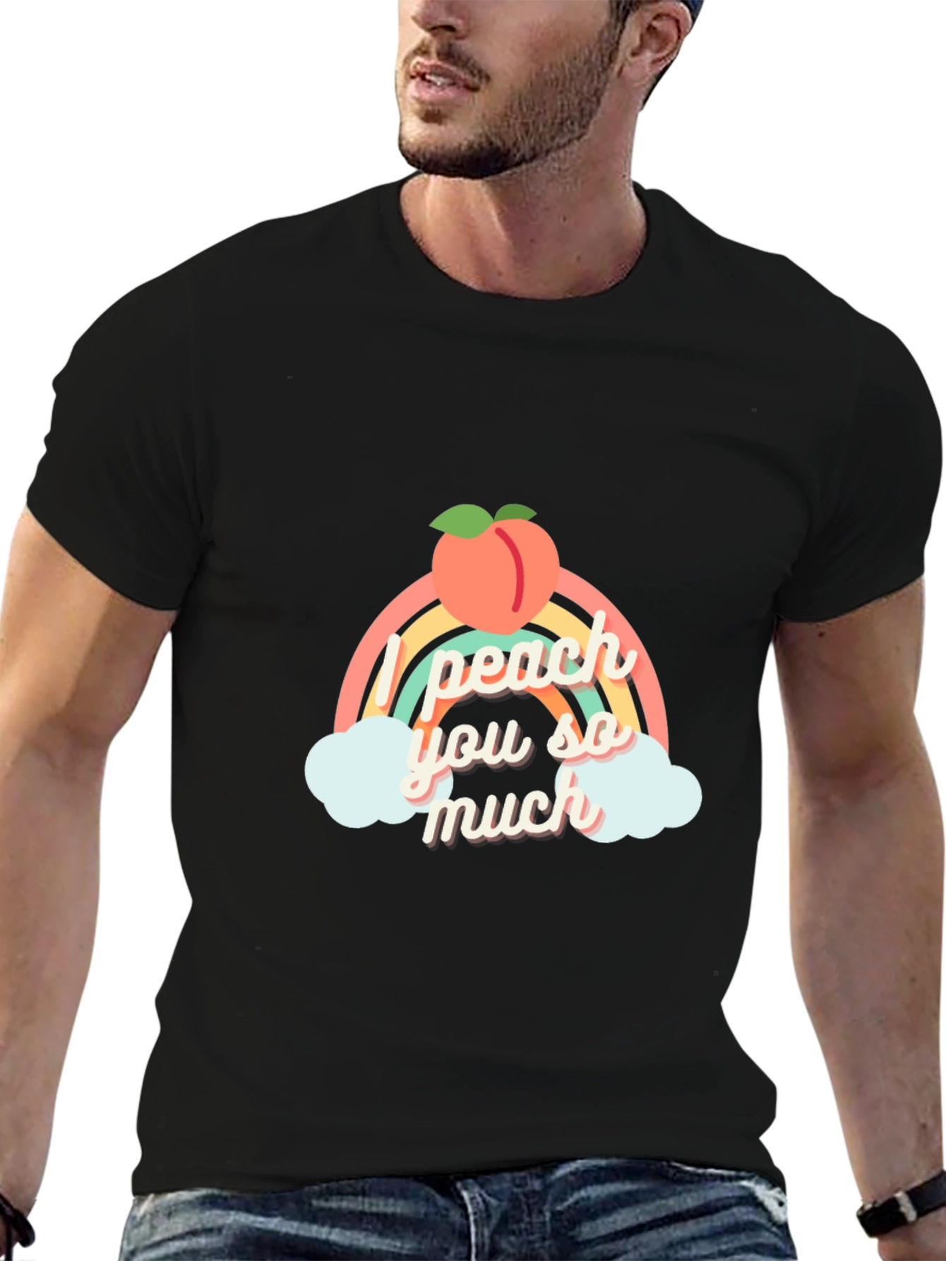 I Peach You So Much Black T-Shirt