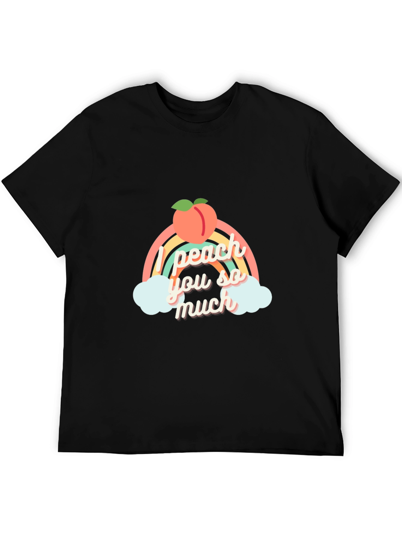 I Peach You So Much Black T-Shirt