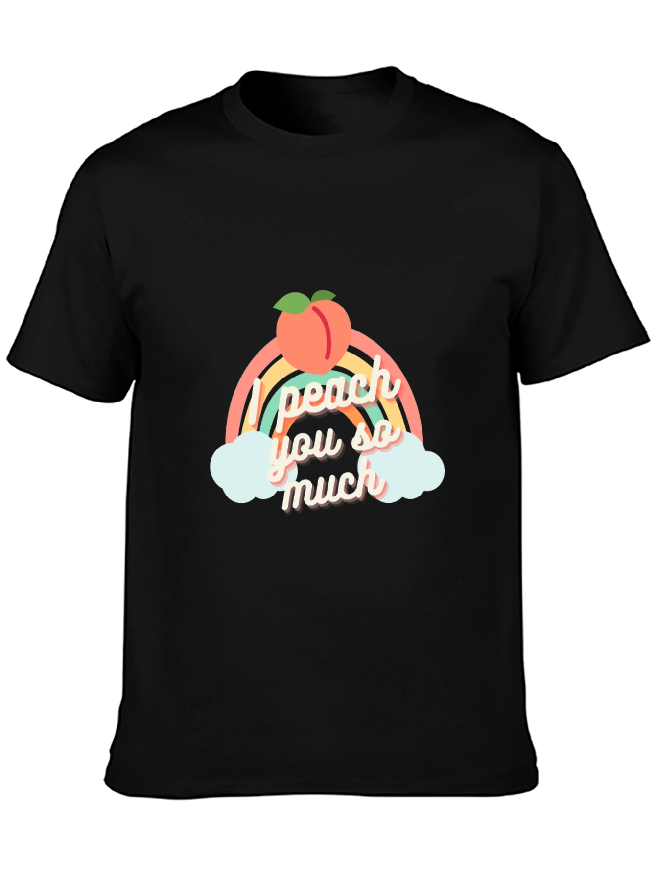 I Peach You So Much Black T-Shirt