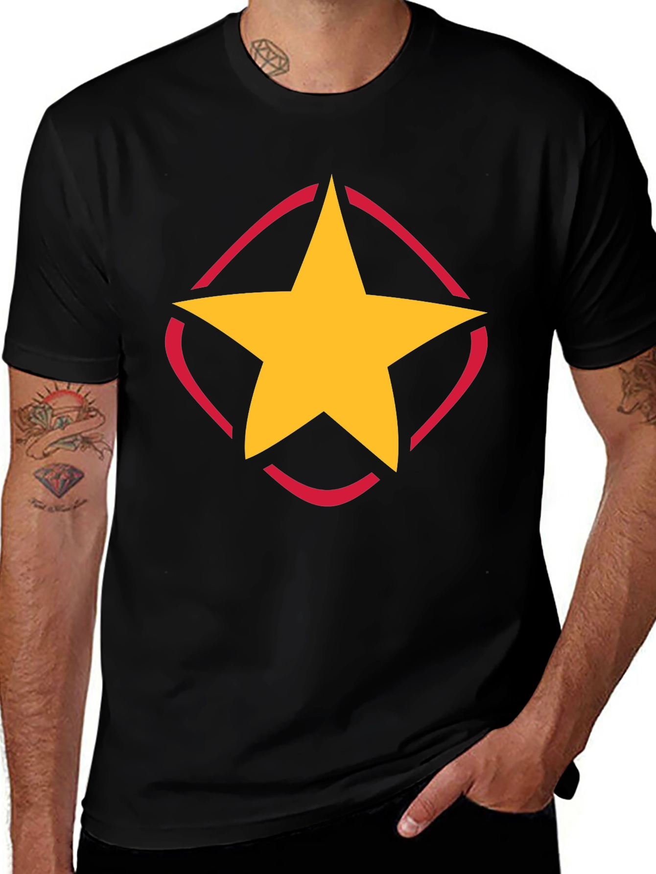 Star Emblem Black T-Shirt