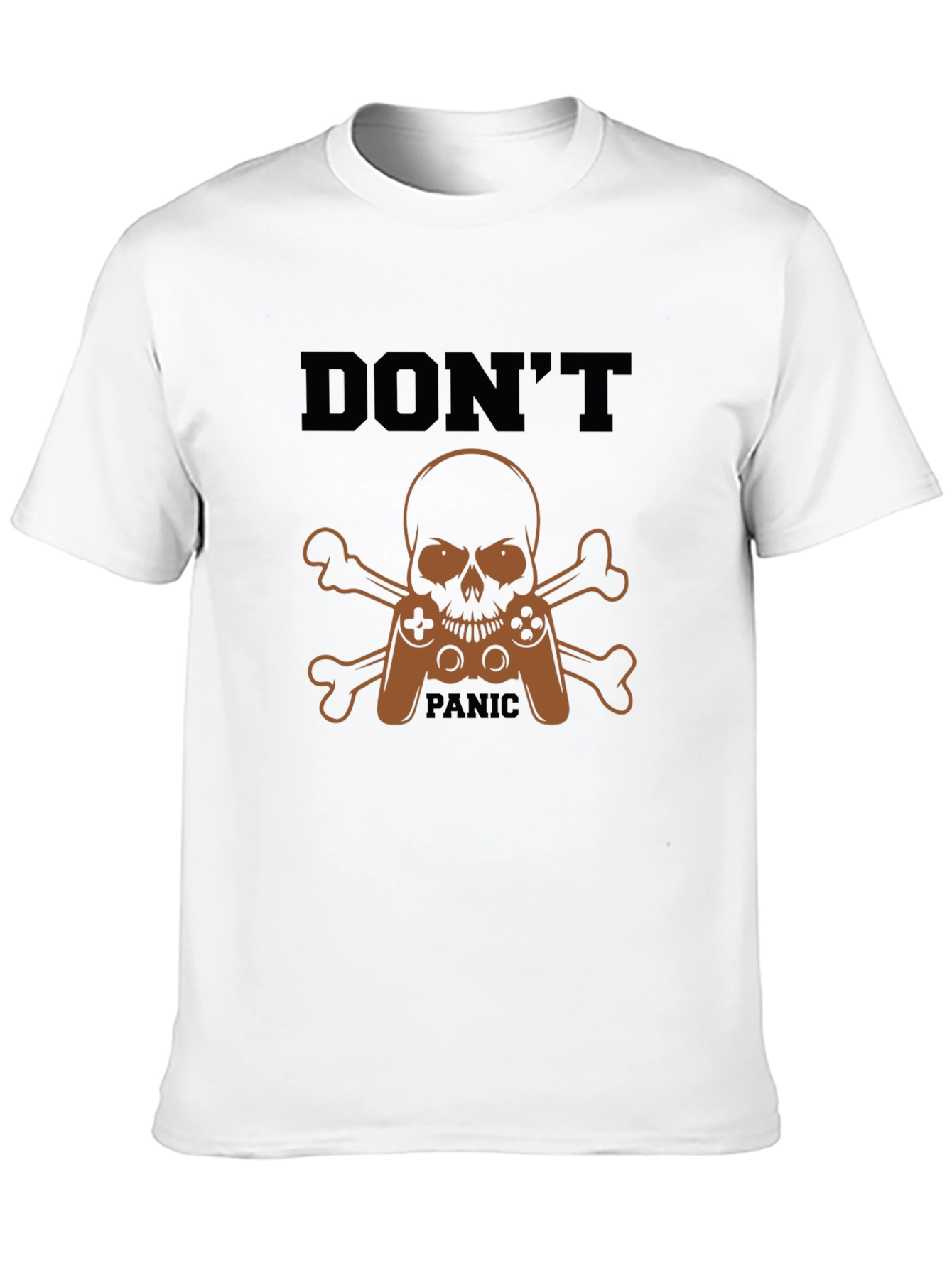 Dont Panic Gamer Skull T-Shirt