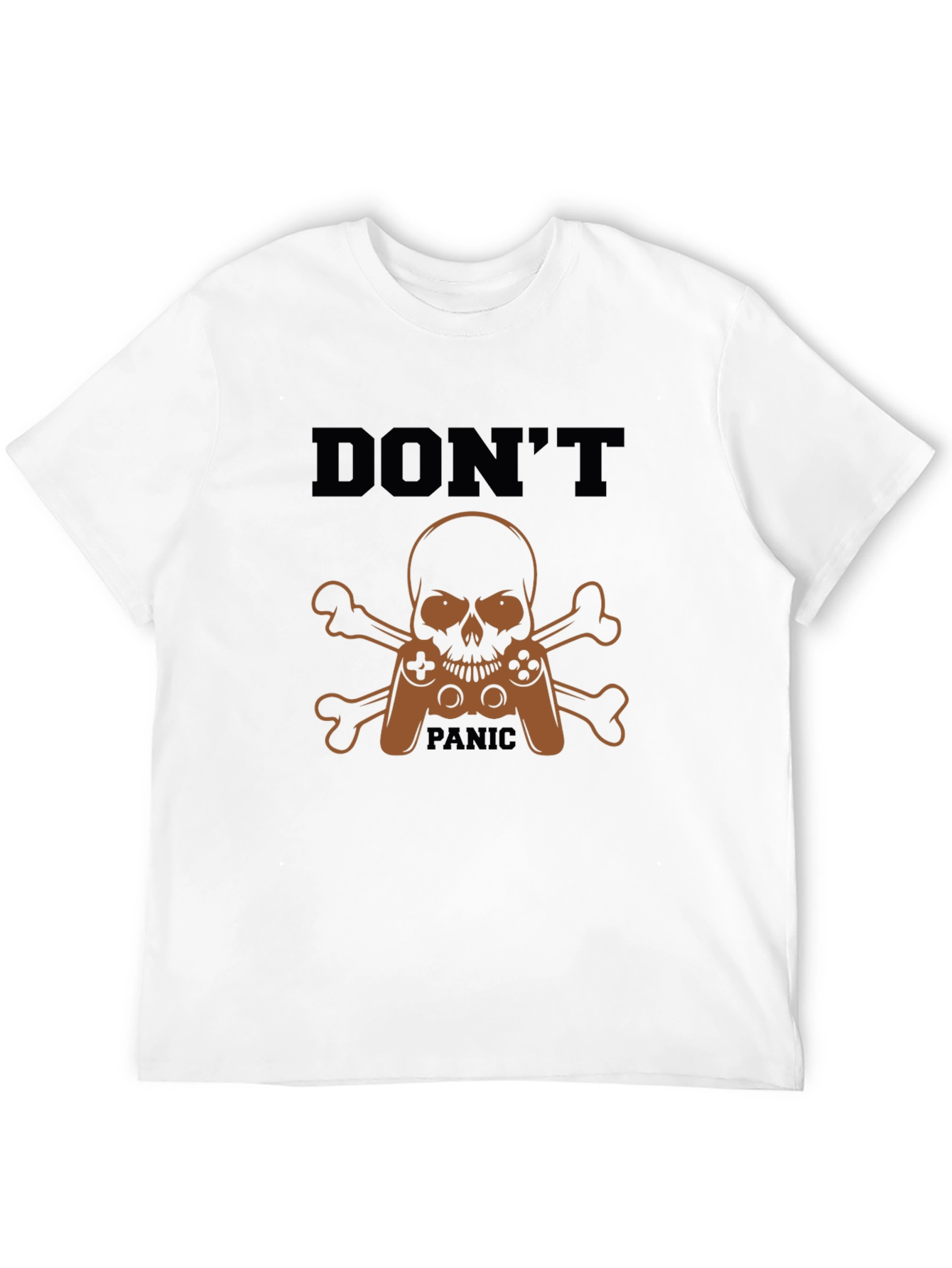 Dont Panic Gamer Skull T-Shirt