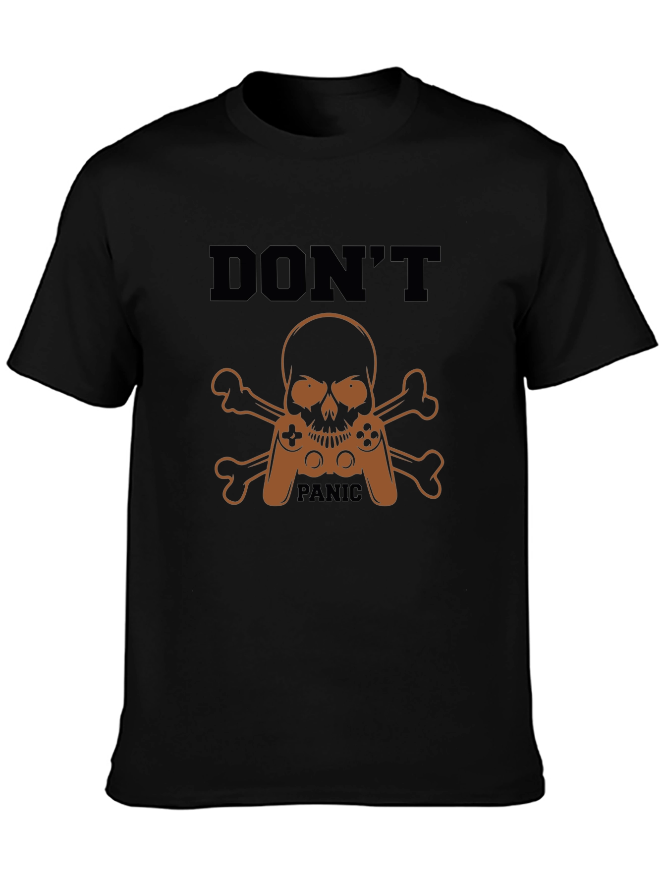 Dont Panic Gamer Skull T-Shirt