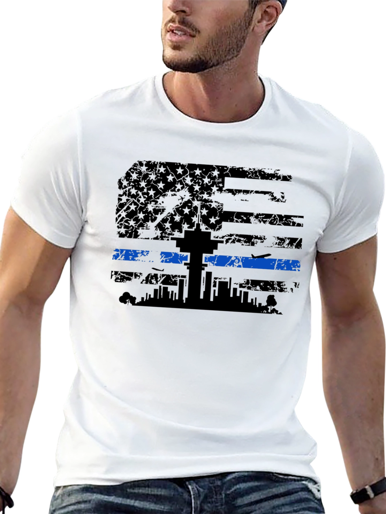 Thin Blue Line Flag T-Shirt