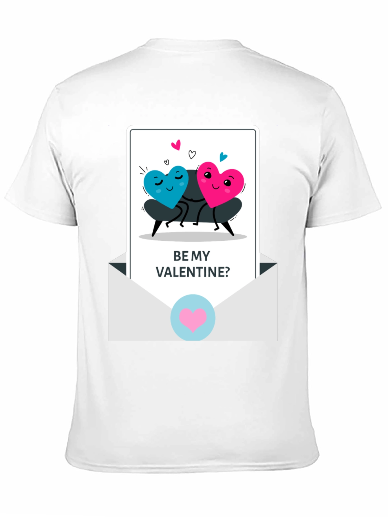 Be My Valentine Heart Couple Graphic T-Shirt