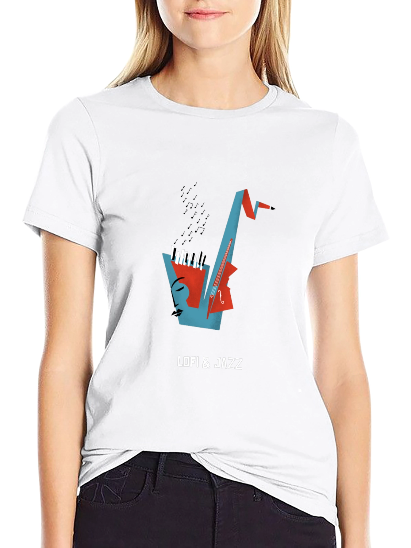 LoFi & Jazz Black Graphic Tee
