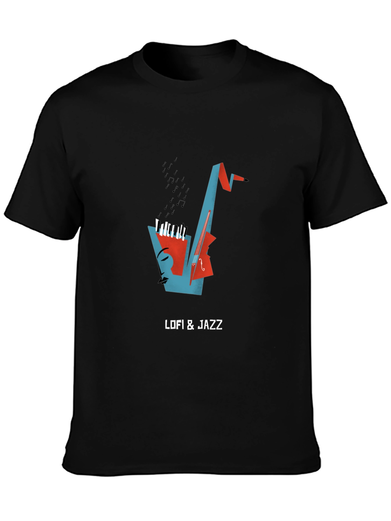 LoFi & Jazz Black Graphic Tee