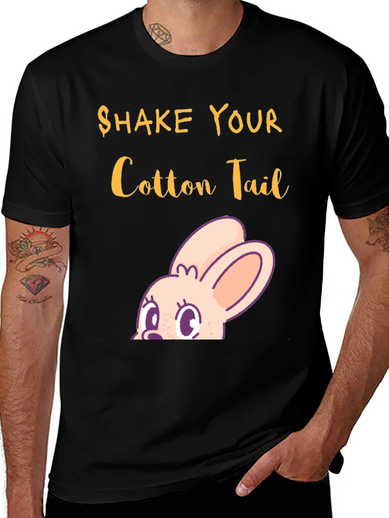 Shake Your Cotton Tail Black T-Shirt