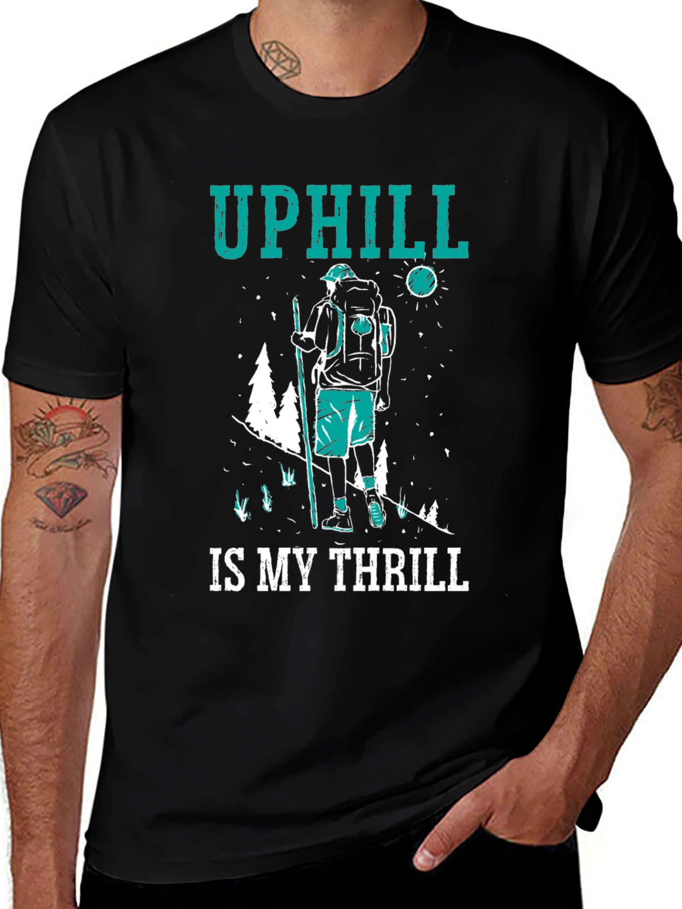 Uphill is My Thrill Hiking T-Shirt