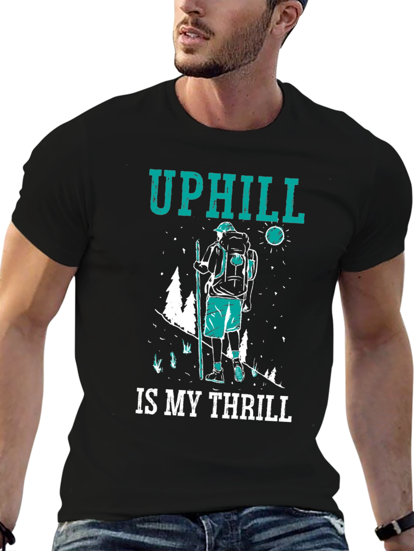Uphill is My Thrill Hiking T-Shirt