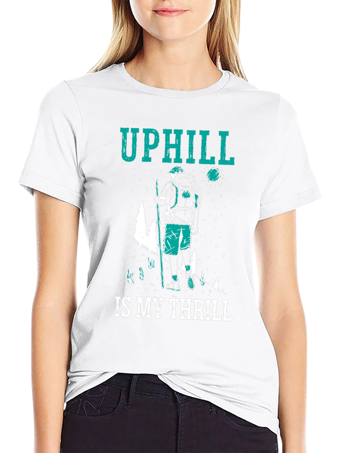 Uphill is My Thrill Hiking T-Shirt