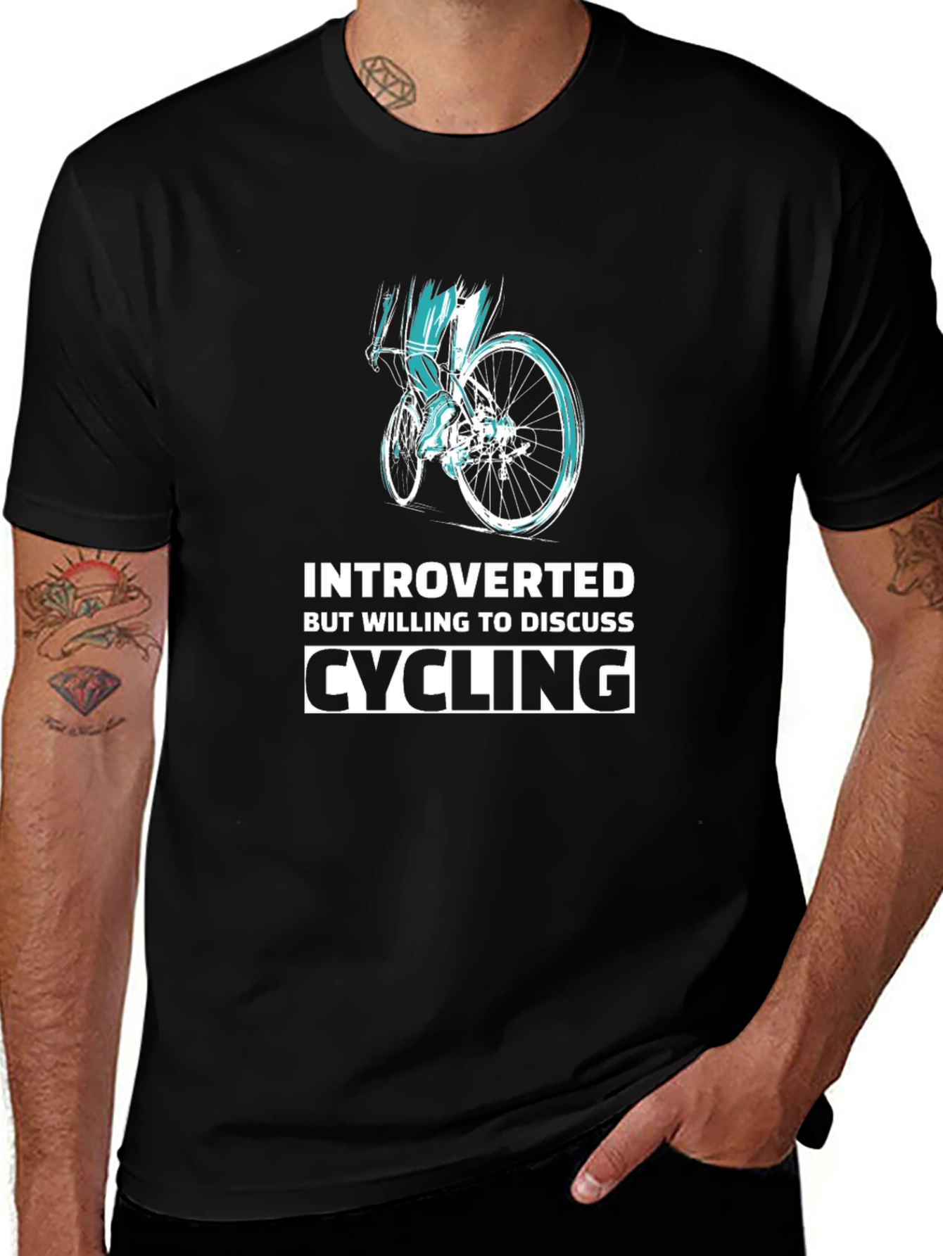 Introverted Cycling Graphic T-Shirt