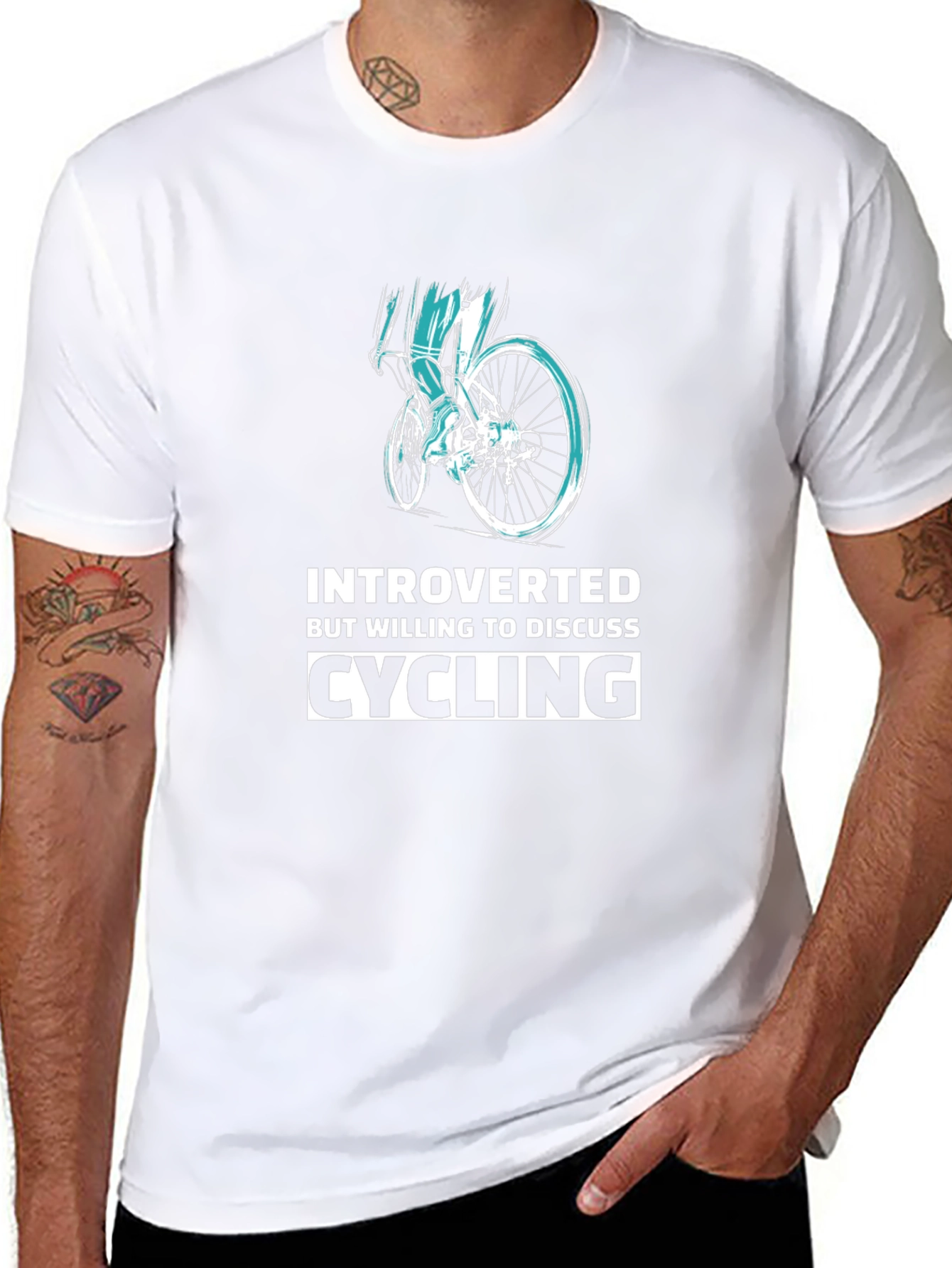 Introverted Cycling Graphic T-Shirt