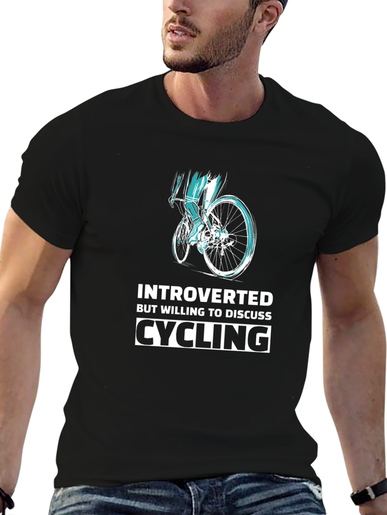 Introverted Cycling Graphic T-Shirt