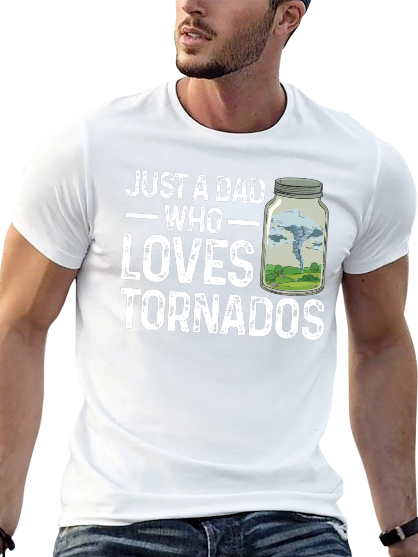 Just A Dad Who Loves Tornadoes T-Shirt