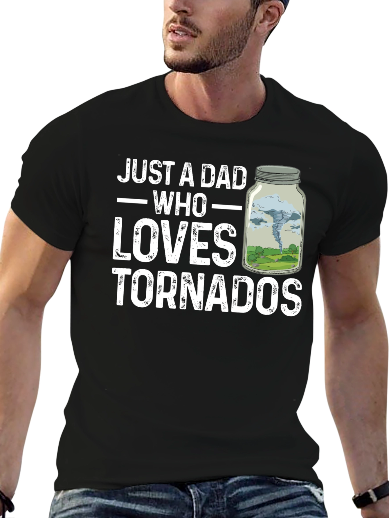 Just A Dad Who Loves Tornadoes T-Shirt