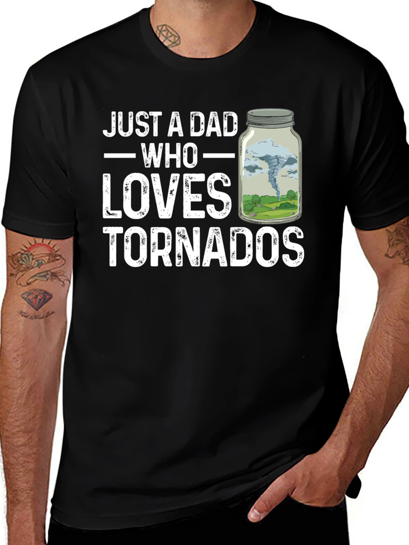 Just A Dad Who Loves Tornadoes T-Shirt