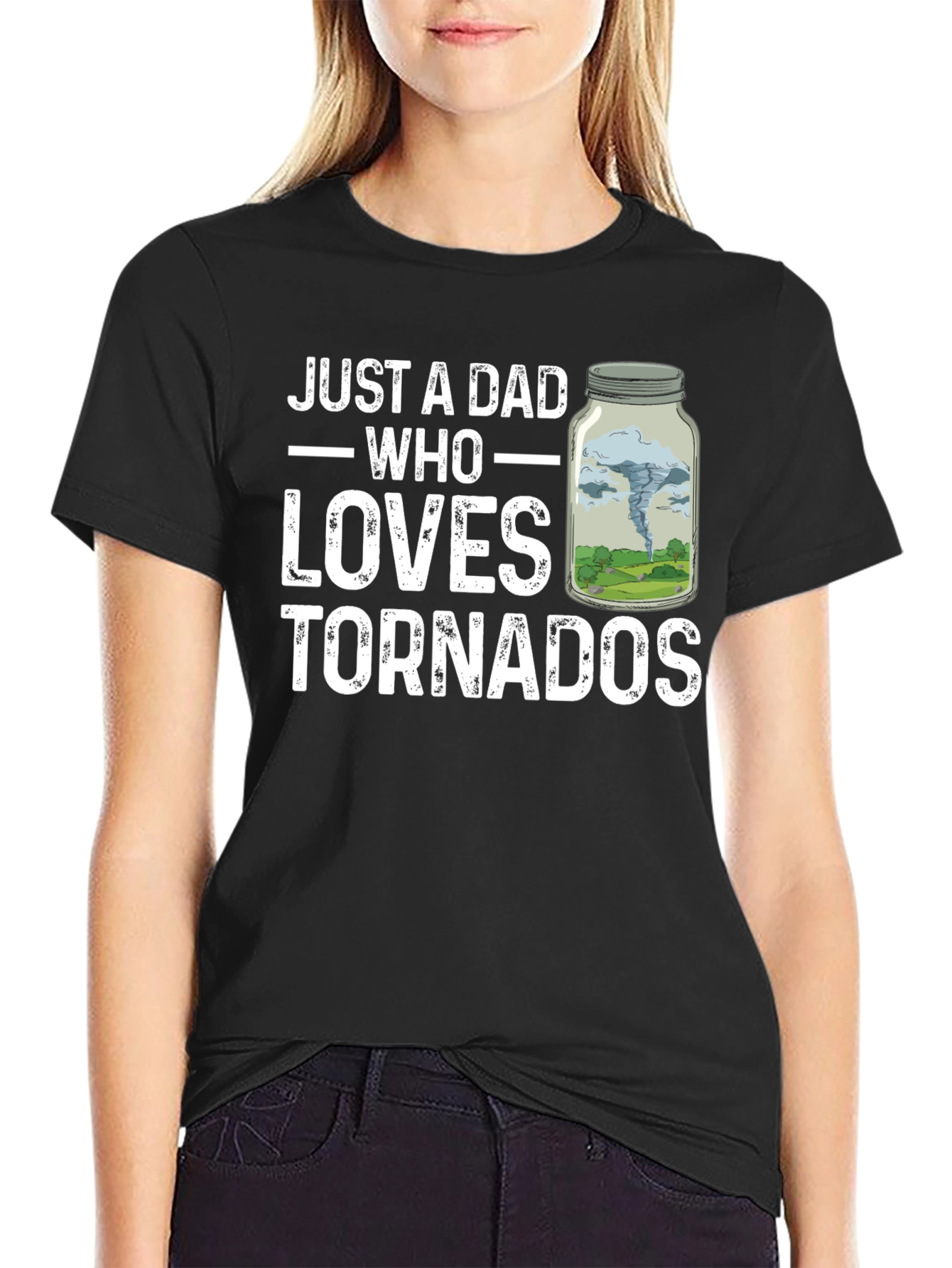 Just A Dad Who Loves Tornadoes T-Shirt