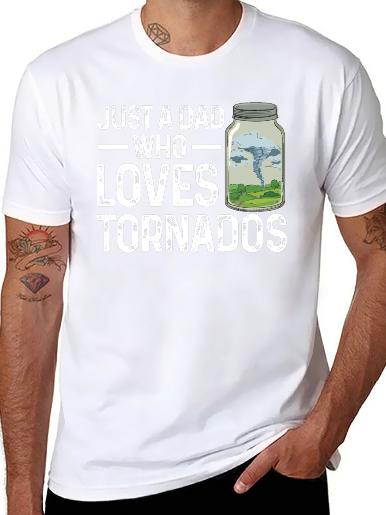 Just A Dad Who Loves Tornadoes T-Shirt