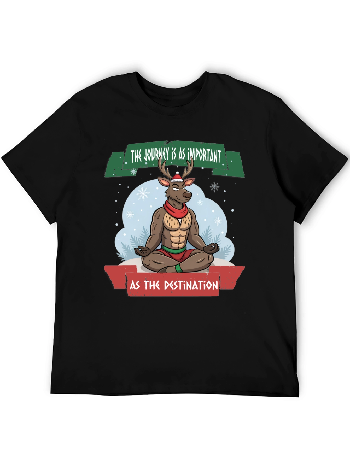 Meditating Reindeer Graphic T-Shirt