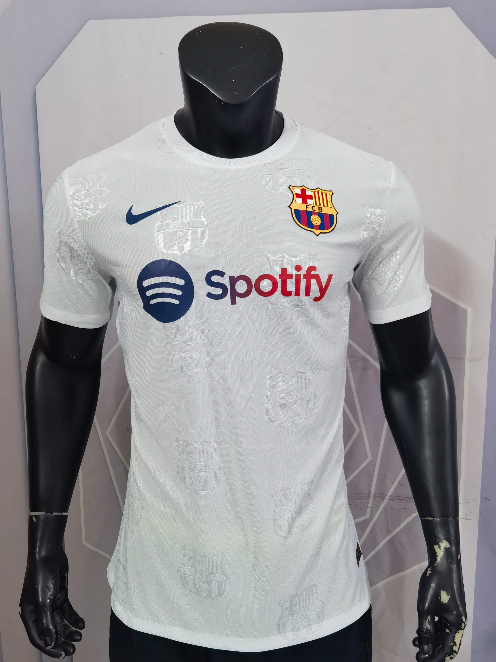 Barcelona White Special Edition Custom Edition Soccer Jersey